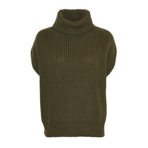 Pearl by Lela Rose 100% Wool Sleeveless Turtleneck Sweater